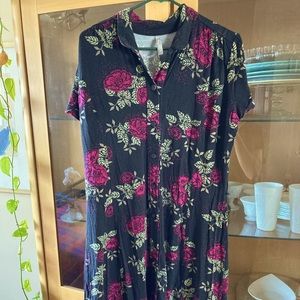 Hanna Andersson Floral Midi Dress, Size XL